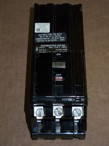 Square d q1b q1b390 3 pole 90 amp circuit breaker q1b-390 chipped for sale