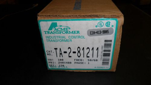 ACME INDUSTRIAL CONTROL TRANSFORMER     TA-2-81211