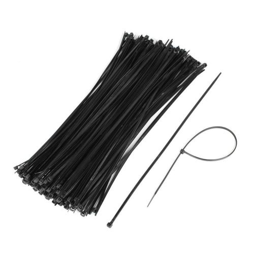 Black DT Nylon Zip Tie Strap Fastener for Network Cable Wire, 200 Pieces, 3.5x300mm