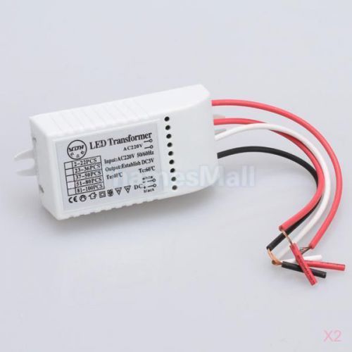 2x ac 220v led transformer power supply driver for driving 23 to 36pcs led bulbs for sale