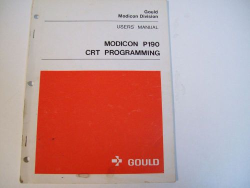 User manual for Gould's ML-P190 CRT Programming, pre-owned with free shipping.