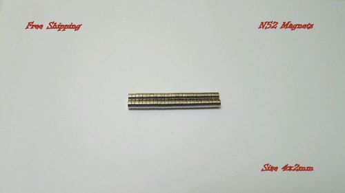 50 4x2mm 5/32&#034;x5/64&#034; N52 Strong Disc Rare Earth Neodymium Magnets