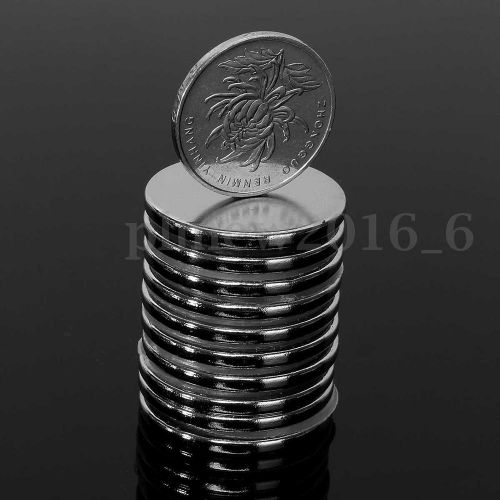 Bulk Pack of 10 Round Disc Magnets - N52 Grade, Rare Earth Neodymium - 30x3mm Size, Strong and Powerful Fridge Magnets.
