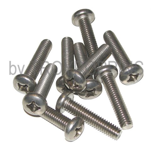 18-8 Stainless Steel Phillips Pan Head Machine Screws - 10-SS 5/16-18 x 1-1/2
