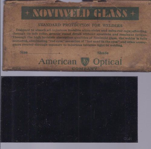 Noviweld glass mint in original sleeve; american optical; 2 by 4 1/2&#034; for sale
