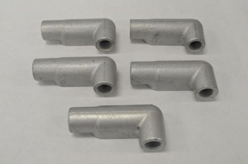 Lot 5 new crouse hinds lr-17 iron conduit body outlet condulet 1/2in npt b235251 for sale