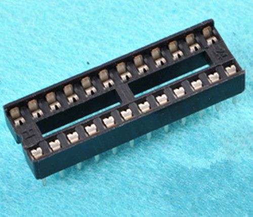 10pcs dip 24 pins narrow ic sockets adaptor solder type socket for sale