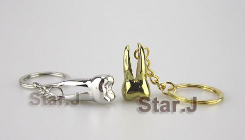 Tooth Teeth Keychain: 2-Molar Shaped - Ideal Gift for Dentists and Dental Labs