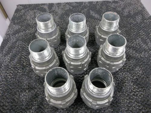 8 crouse hinds fitting threaded union 2&#034; x 1 3/4&#034; un 698g conduit pipe bushing for sale