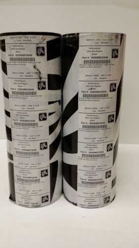 Four Black Wax Zebra Thermal Transfer Ribbons, measuring 8.66 inches by 1476 feet (220mm x 450m).