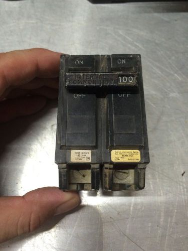 General electric 100 amp 2 pole breaker 120/240 volt type thql for sale