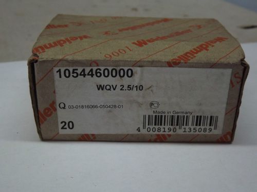 Weidmuller wqv 2.5/10 1054460000 terminal block jumper w series new box of 19 +4 for sale