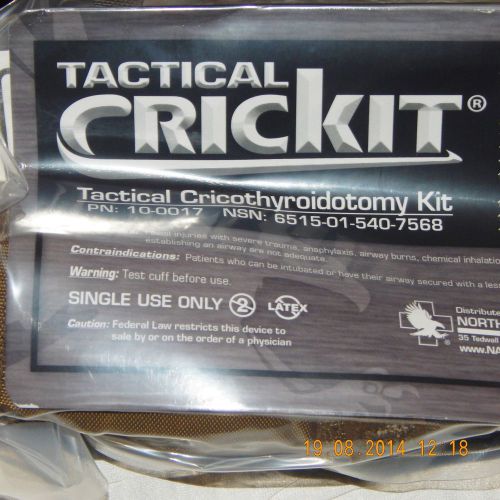 CricThroat Tactical Cricothroidotomy Kit - Model PN:10-0017 NSN:6515-01-540-7568 Exp. 11/15
