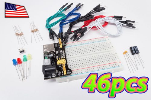 Shipping from USA! - 46-Piece Solderless Breadboard Wiring Prototype Kit for PCBs
