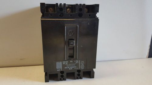 EHB3030L WESTINGHOUSE CIRCUIT BREAKER - ASSURED TO BE IN EXCELLENT SECONDHAND CONDITION! 3 POLE, 30 AMP, 480V.