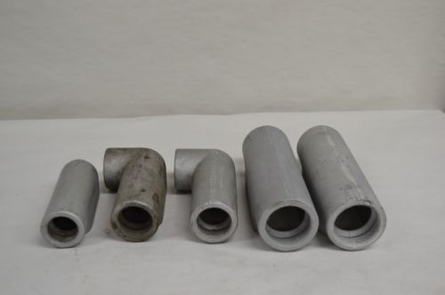 Lot 5 crouse hinds assorted c67 ll57 e47 condulet conduit body fitting d203881 for sale