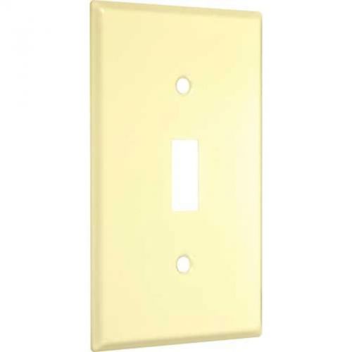 Hubbell Electrical Products' Standard Switch Plates: Single Toggle Ivory Wallplate.