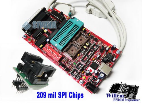 Sivava willem eprom programmer pcb50b + soic8 209mil to dip8 adapter +extractor for sale