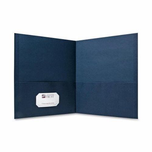 Sparco double pocket portfolio, 125 sheet cap., 25/bx, dark blue (spr71437) for sale