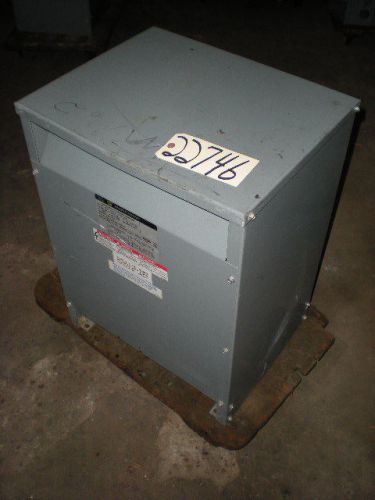 15 kva square d transformer no. 15s1h, 480 v, sec. 240 v,120 v, (22745-49) for sale