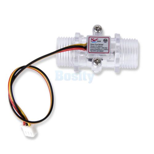Water flow sensor switch hall effect flowmeter counter water control 1-30l/min for sale