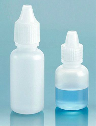 Lot of 100 LDPE Plastic Dropper Bottles, 1/2 oz (15 ml) Capacity, with Option to Choose Fitment