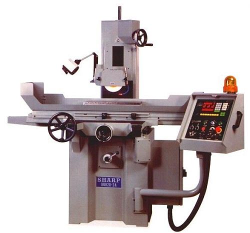 Sharp SG-820 3A SURFACE GRINDER with 3 Axis Automatic and IDF, measuring 8 inches in width and 20 inches in length.