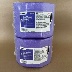 2 packs of Ecolab Apex Manual Detergent 3 LB Solid (10362 Purple)