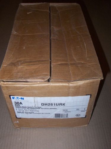 Cutler hammer dh261urk 30 amp 600v non fusible 3r safety switch disconnect new for sale