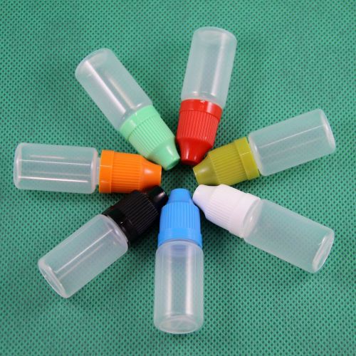 100-Pack of 8 ML LDPE Plastic Dropper Bottles with Child-Proof Needle and Long Thin Tip for E-Vapor
