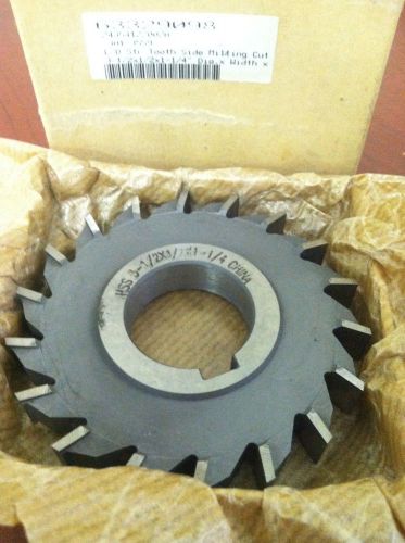Uncoated HSS Side Milling Cutter, Straight, 18 Tooth, 3.5 inches x 0.4375 inches