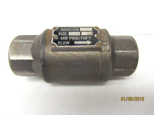 3/4&#034; nicholson ta502 thermostatic steam trap, 500 psi, 750f, npt for sale