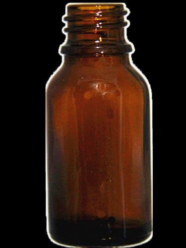 4 oz 120 ml Amber Boston Round Glass Bottle with 22-400 Neck - 128 pieces.