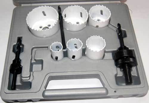 8 Pcs. Drill America Popular Size Bi-Metal Hole Saw Kit for Electrician