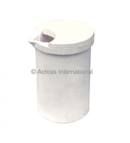 SiO2 Silica Crucible with Lid for Metal Casting and Induction Melting - 350ml