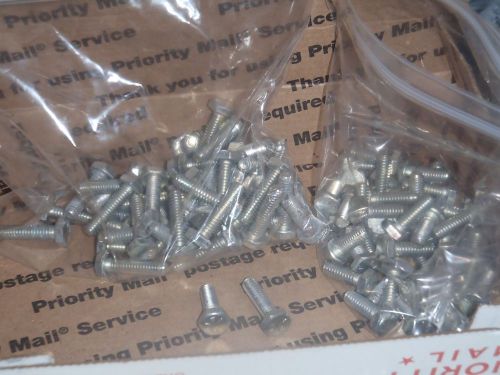Lot 17: Zinc Grade 5 Infasco Bolts with Hex Head, 50 Pieces of 1/4 x 1 and 50 Pieces of 1/4 x 3/4.