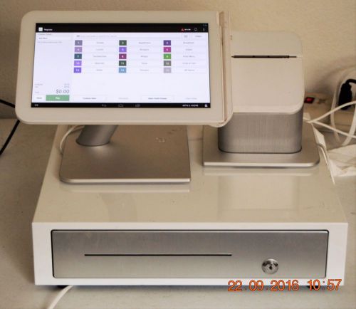 The product name can be rewritten as: Pos Retail Touch System with Clover C100, P100 Printer, and Cash Drawer with PIN (Note: there is no mention of a key for the cash drawer in the original name, so it has been left out of the rewritten name as well.)