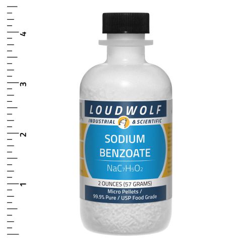 Fast Shipping from USA - 2 oz Micro Pellets of Ultra-Pure Sodium Benzoate (99.9%)