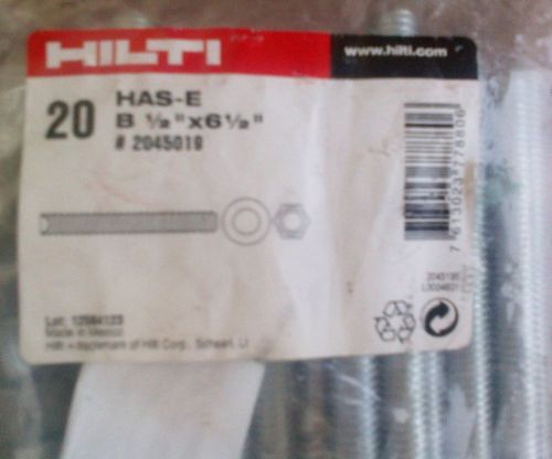 Has-e b 1/2 x 6 1/2 #2045019 hilti anchor bolts  20 pcs for sale