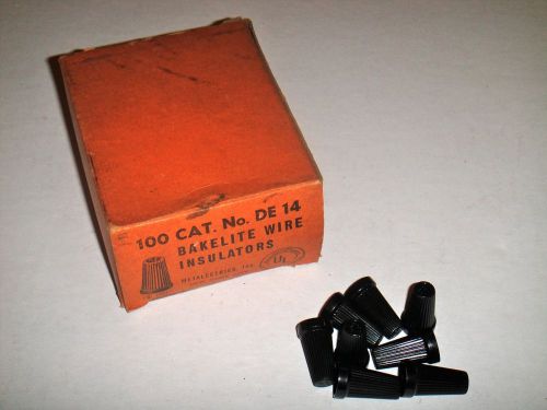 Vintage NOS Metalectrics Bakelite Wire Insulators No. DE 14 - Box of 100