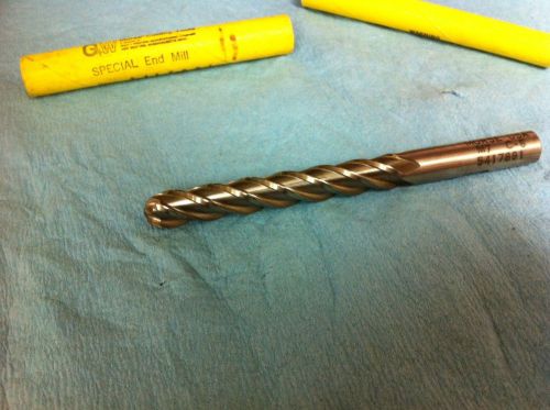 4 Flute HSS Ball Nose End Mill with a diameter of 3/8