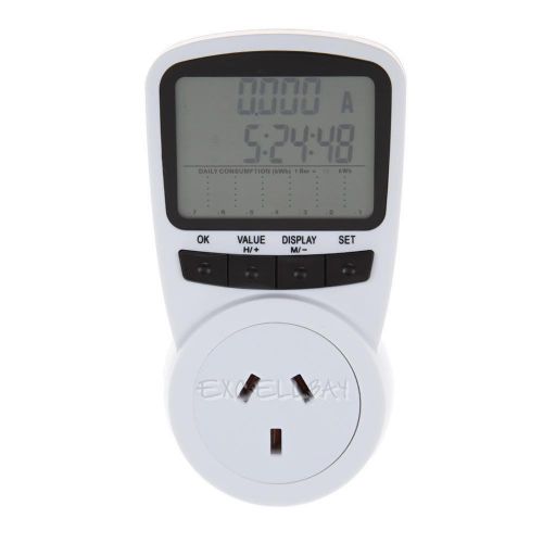 AU E0Xc LCD Digital Energy Power Meter Watt Voltage Calculator Monitor Analyzer
