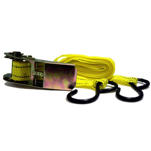 1 EZ Release Ratcheting Tie Down Strap With Vinyl Covered Hook - 1-inch x 15 feet - Free Shipping