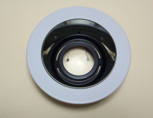 Box of 12 Low Voltage Polished Clear Reflector Trim with White Ring, 4 inches