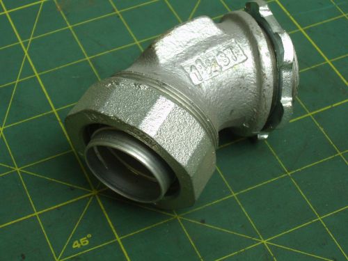 Arlington 1-1/4 liquid tight 45 degree connector fitting (qty 1) #57082 for sale