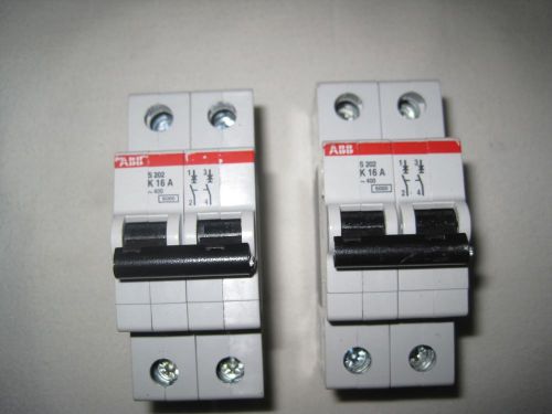 Two, abb s 202, k 16 a, ~400 [6000] circuit breaker, for sale