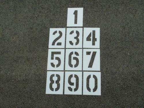 6&#034; x 4&#034; Parking Lot Stencils Number Stencils KIT, 1/8&#034; Thick material LDPE