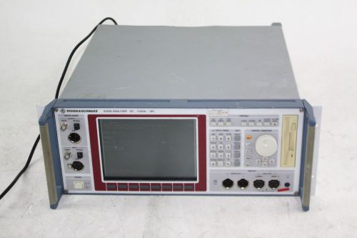 UPL Audio Analyzer by Rohde & Schwarz, equipped with B4, B21, B22 & B10 options, covers the DC to 110 kHz range.