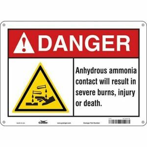 Chemical Sign - CONDOR 475Z76, 14 inches W, 10 inches H, 0.032 inches Thick