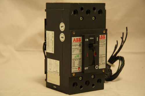 Abb type eh circuit breaker 225 amp 3 pole 600 vac shunt trip aux switch eh3225 for sale